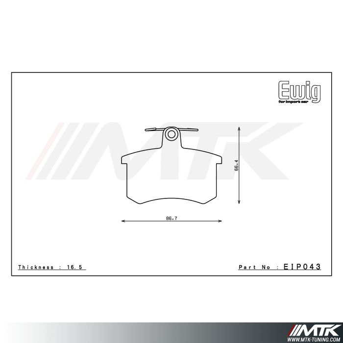 Plaquettes Endless ME20 EIP043 pour Audi A4